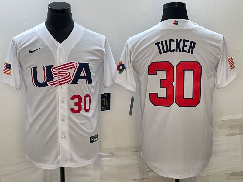 Men 2023 World Cub USA #30 Tucker White Nike MLB Jersey7->more jerseys->MLB Jersey